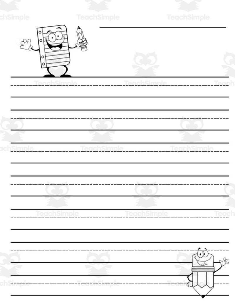 Lined Writing Paper Collection By Teach Simple