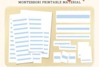 Montessori Blue Lined Writing Paper Sheet Strip Booklet Montessori Language Made By Teachers