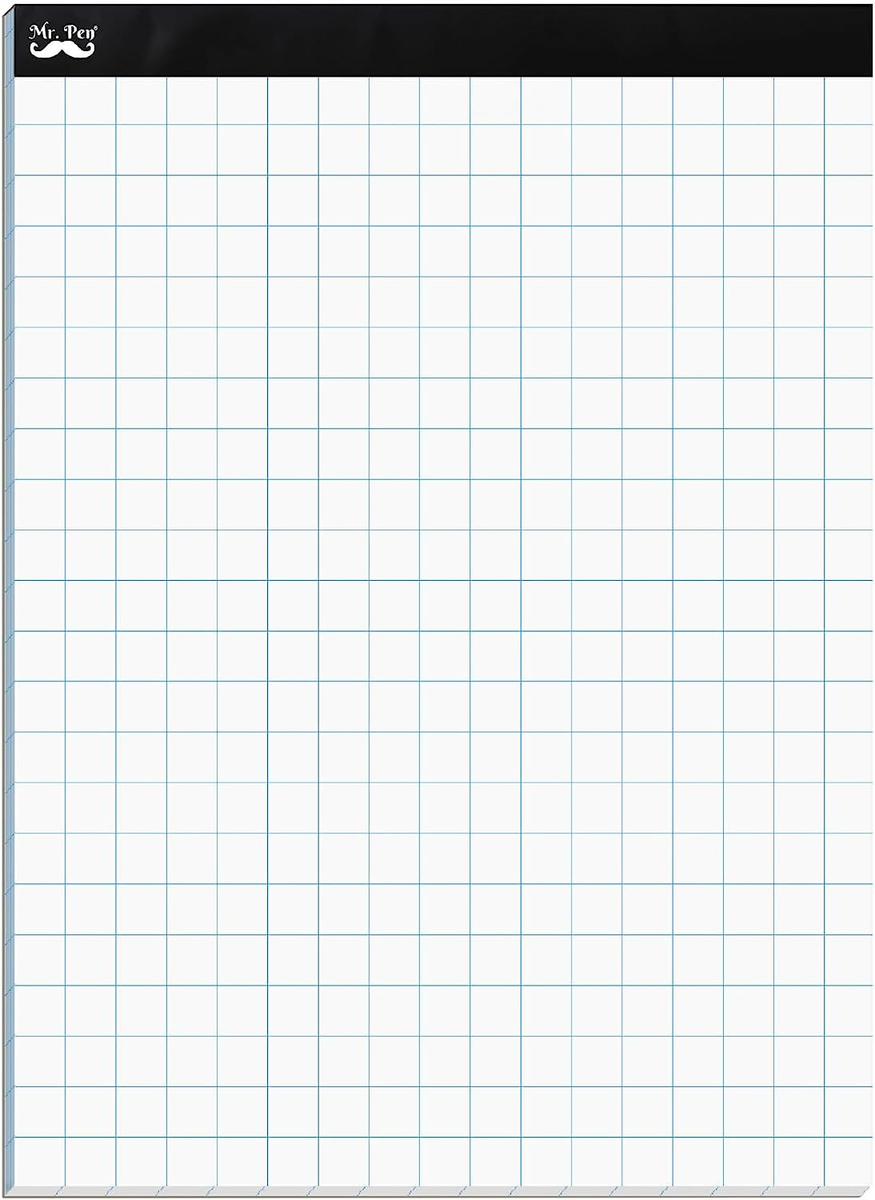 mr pen graph paper 2x2 2 squares per inch 8 5 x11 55 sheets grid paper ebay
