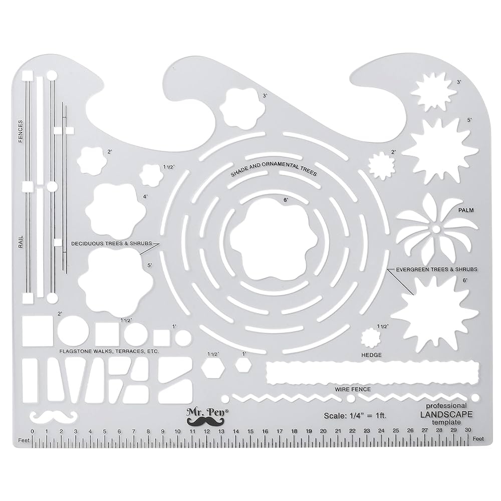 Mr Pen Graph Paper And Landscape Templates Amazon Office Products