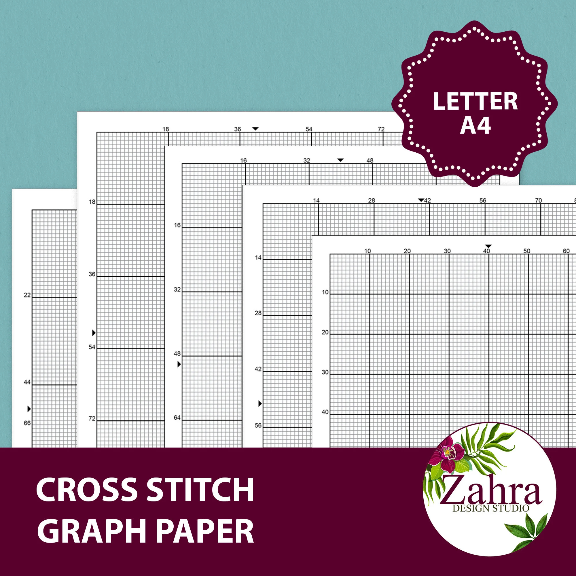 Needlepoint Graph Paper Printable Etsy