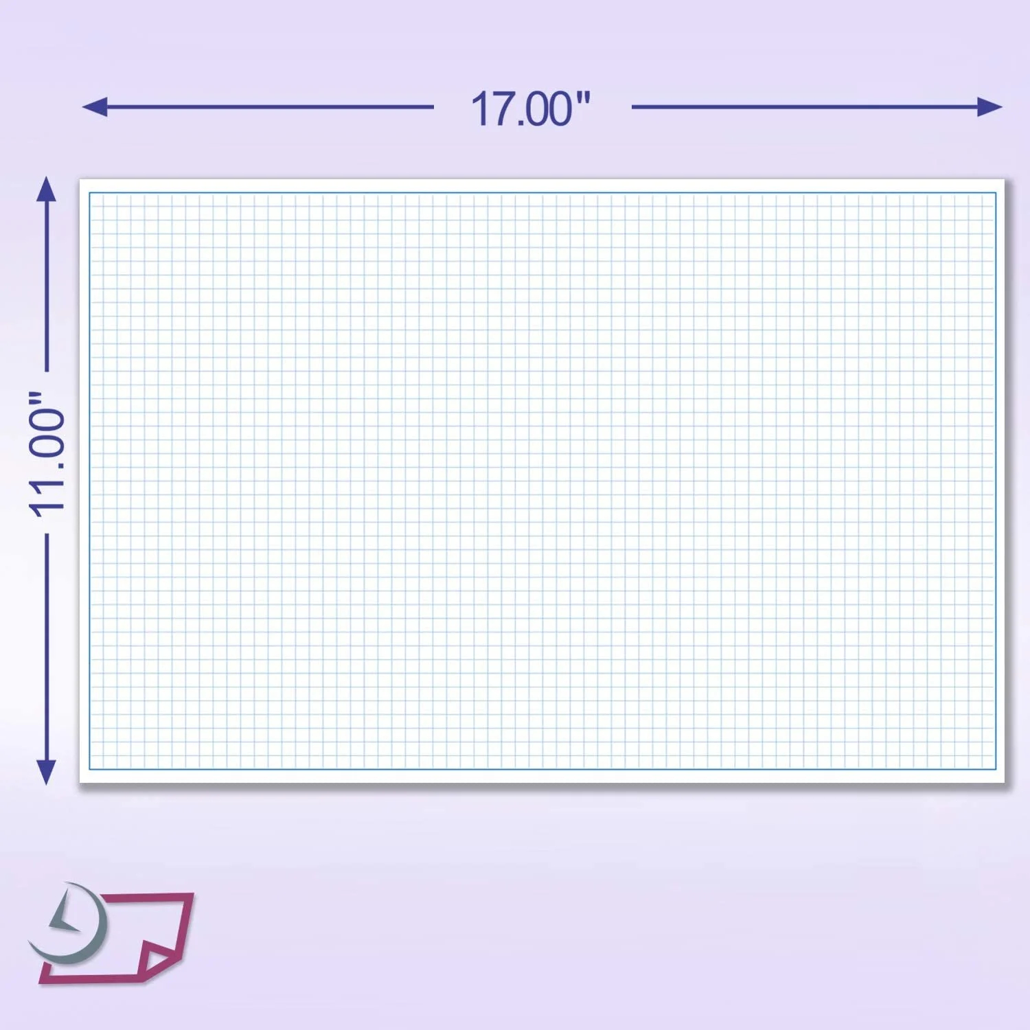 Next Day Labels 11x17 Quadrille Grid Blueprint And Graph Paper For Engineering And Drafting 5 Pads 50 Sheets Per Pad Walmart