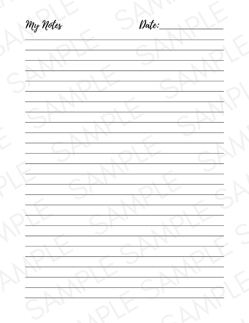 Writing Paper Printable PDF