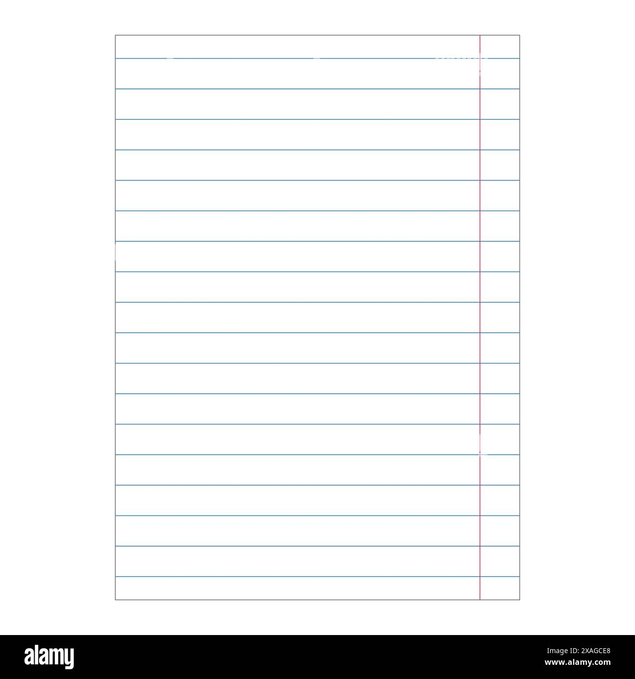 Notebook Paper Sheet Lines Education Cut Out Stock Images Pictures Page 3 Alamy