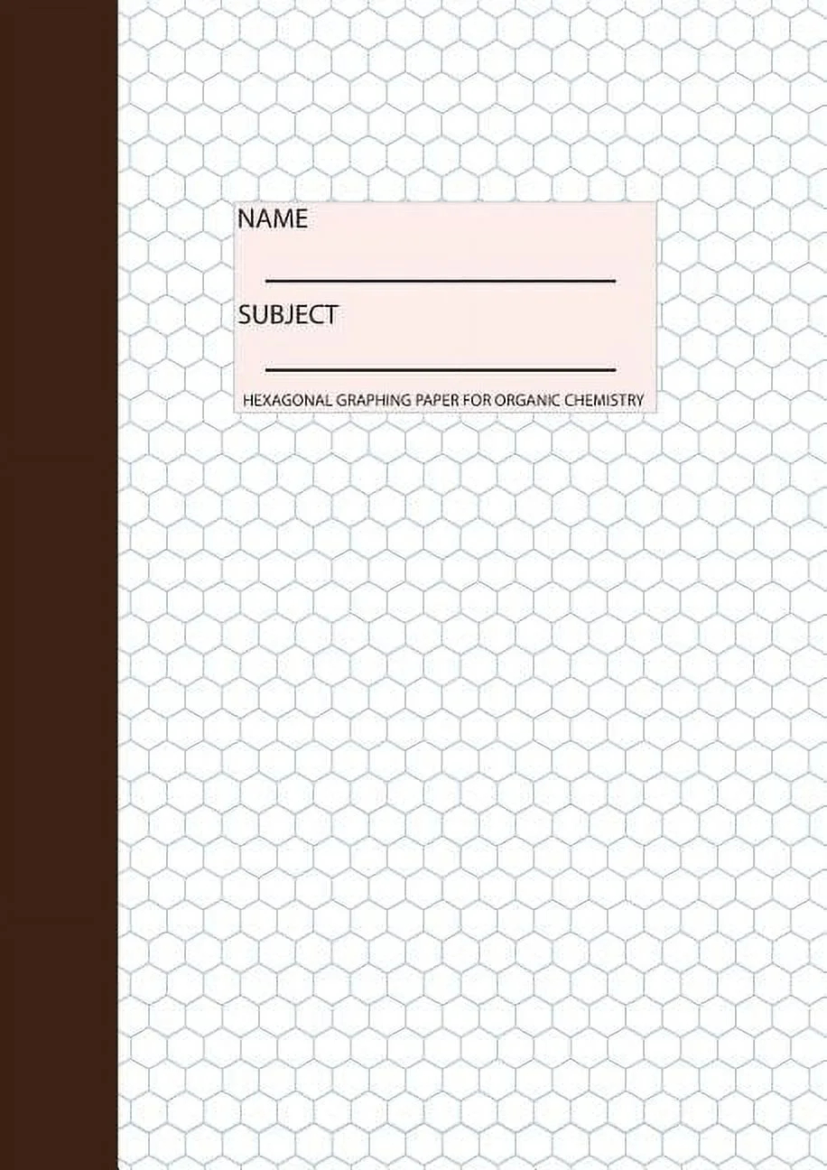 Organic Chemistry Notebook Hexagonal Graph Paper 100 Pages Paperback Walmart