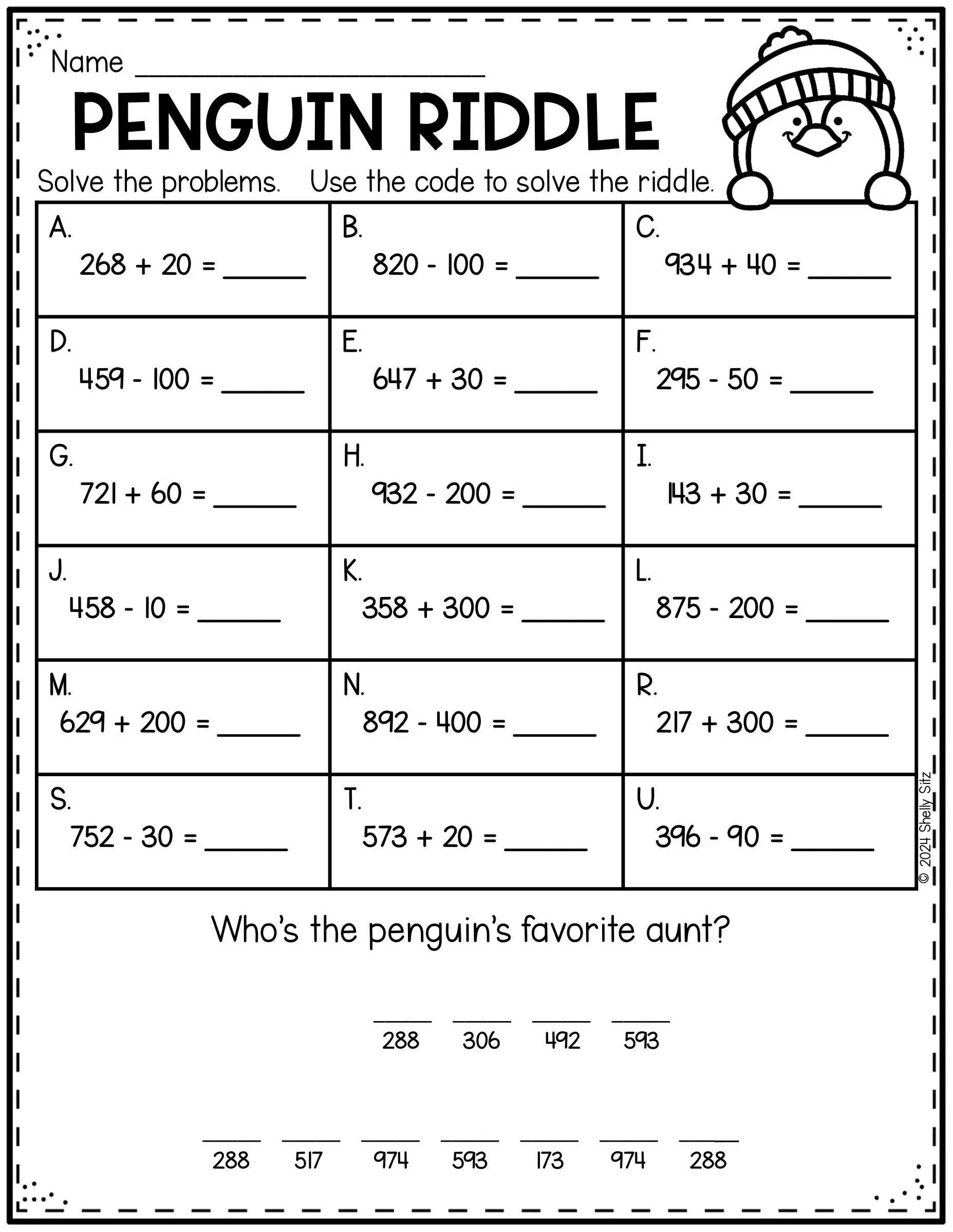 Printable Math Papers 2nd Grade
