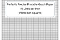 Perfectly Scaled And Precise Printable Graph Paper 10 Lines Per Inch No Grid 1 10 Inch Squares Etsy