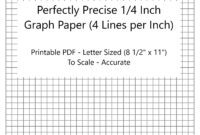 Perfectly Scaled And Precise Printable Graph Paper 4 4 1 4 Inch 4 Lines Per Inch Etsy