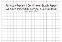 perfectly scaled and precise printable graph paper a4 1 centimeter square metric etsy de