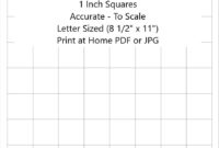 Perfectly Scaled And Precise Printable Graph Paper One Inch Squares 1 Etsy