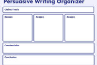 Persuasive Writing Organizer Book Creator App
