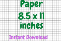Plain Graph Paper Instant Download 8 5 X 11 Inches Etsy