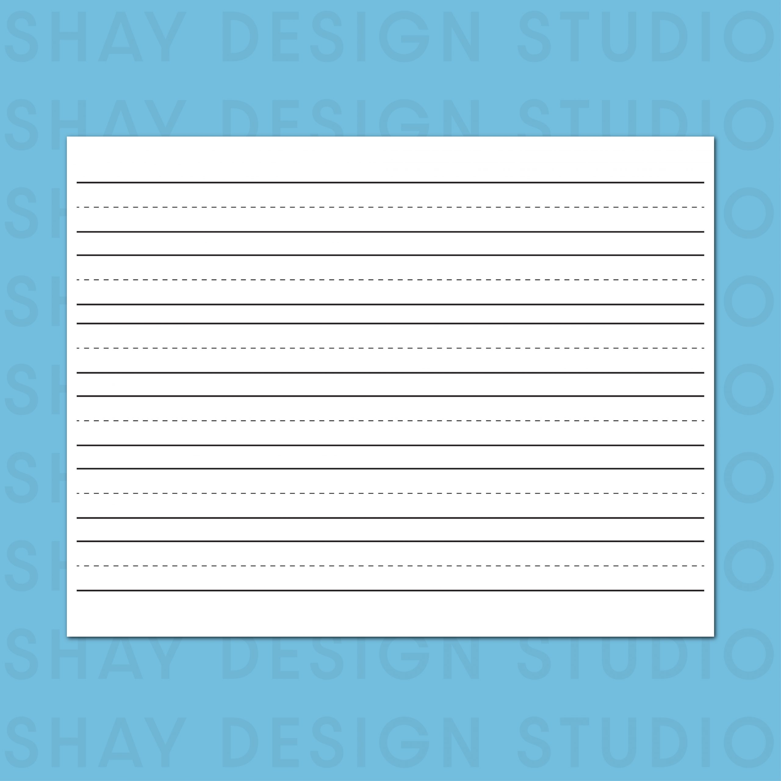 Printable Preschool Lined Writing Paper