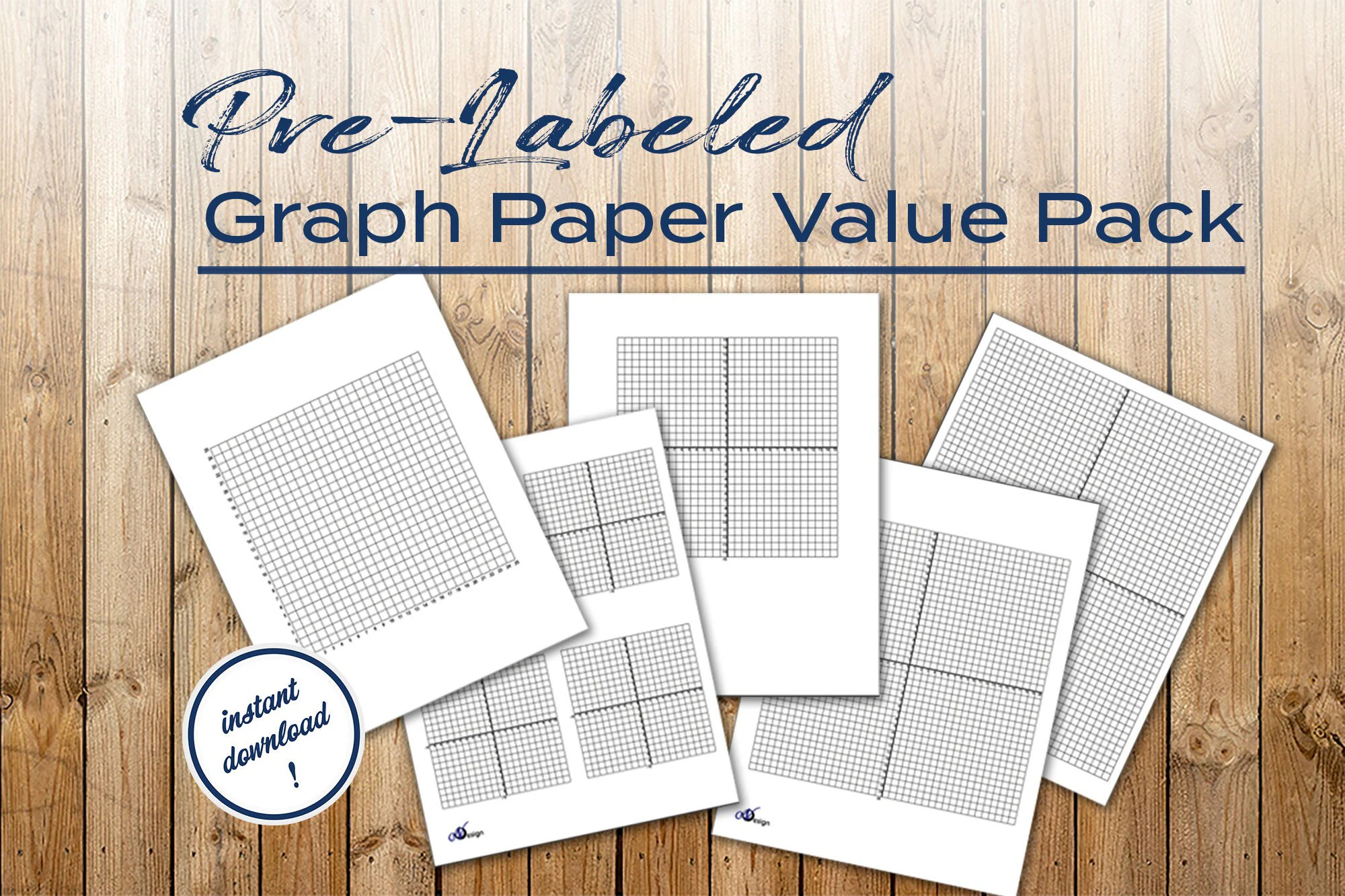 pre labeled graph paper value pack etsy