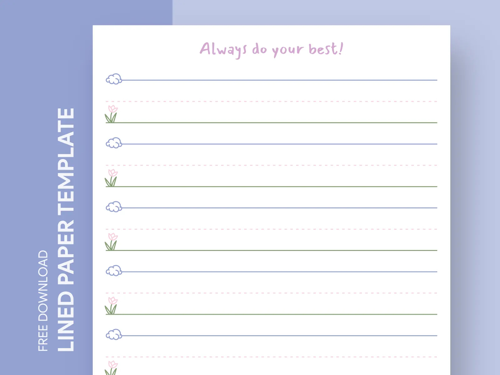 Elementary Lined Writing Paper Printable