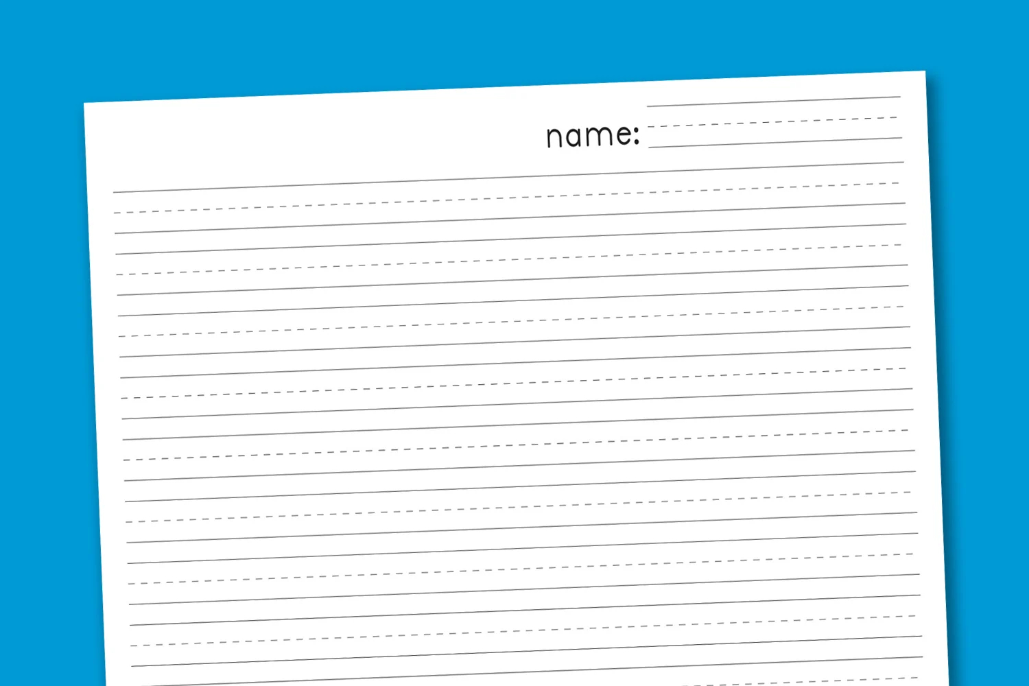primary handwriting paper paging supermom