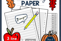 Primary Lined Writing Paper Printable Fall Themed Mrs E Virtually