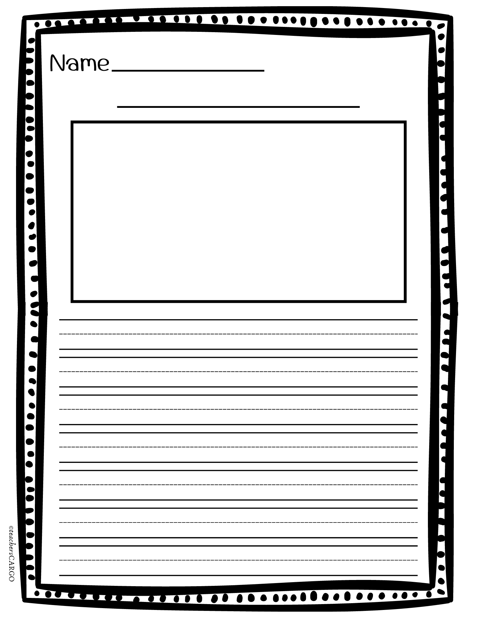 Primary Writing Paper With Picture Box Lined Writing Paper Made By Teachers