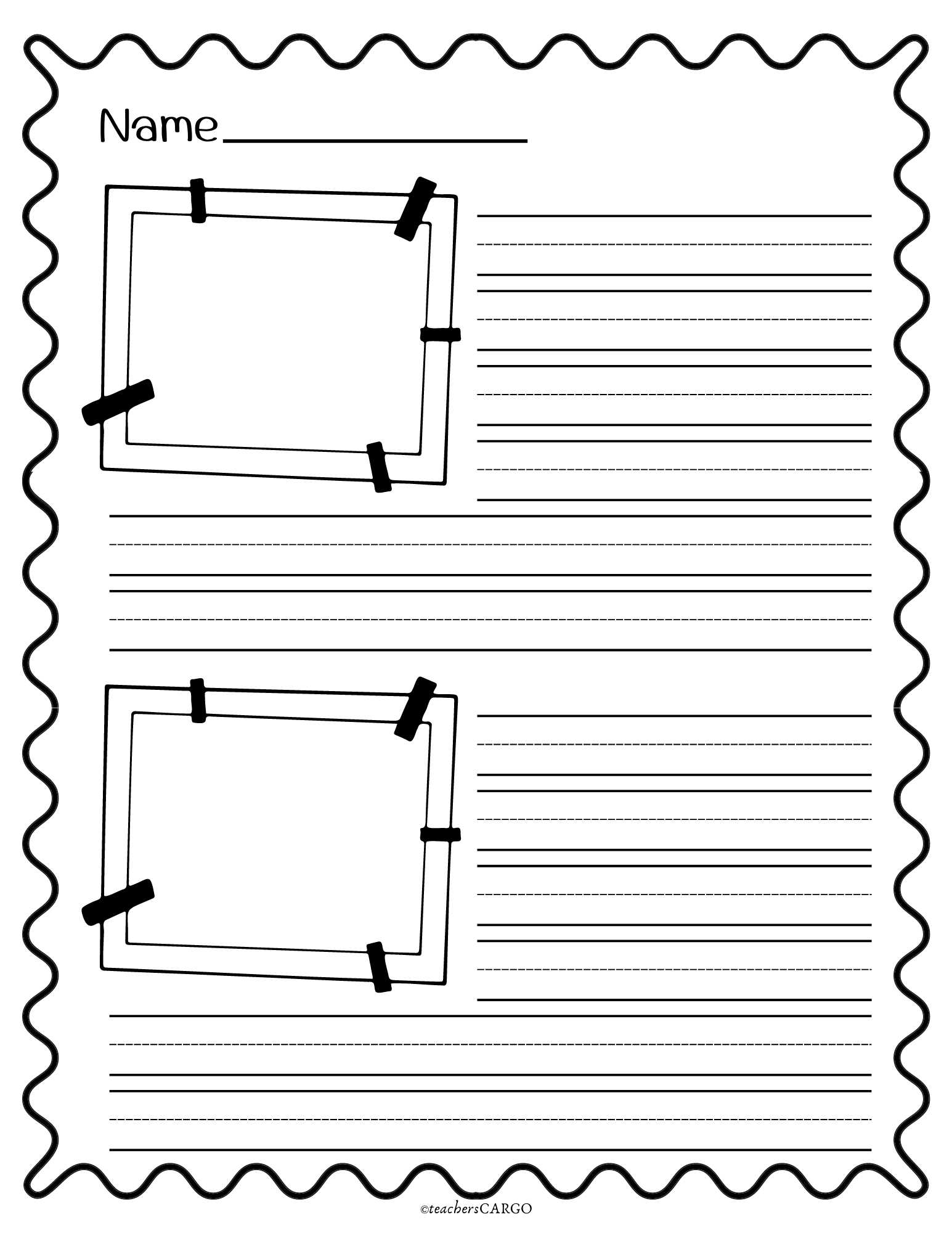 Primary Writing Paper With Picture Box Lined Writing Paper Made By Teachers