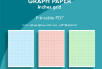 Printable 1 x 1 Grid GRAPH PAPER Inches Grid 3 Different Colors Pdf Bundle Etsy