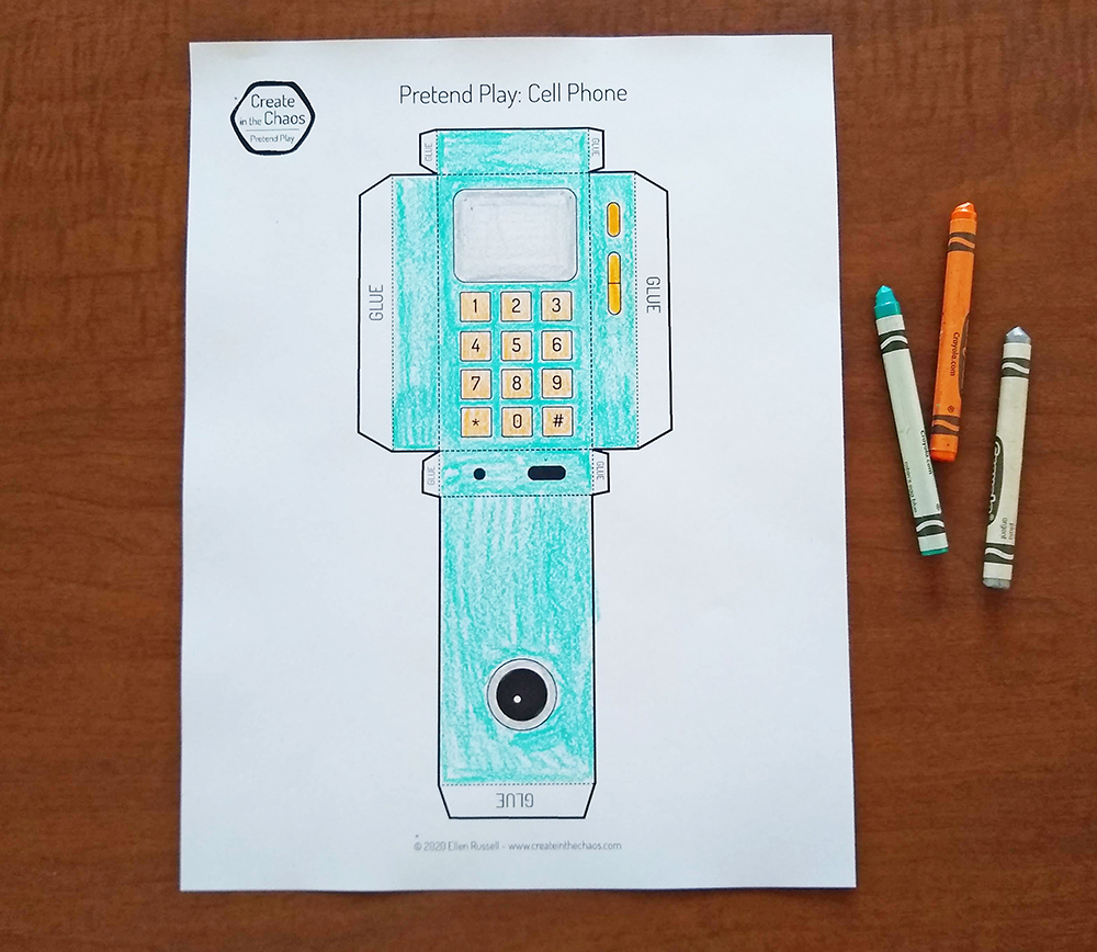 Printable 3D Paper Crafts Templates Phone