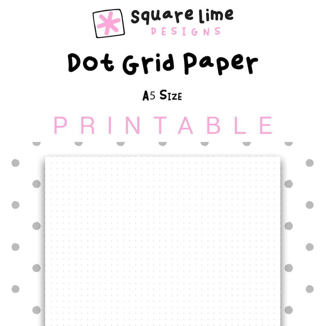 Printable Line Dot Paper