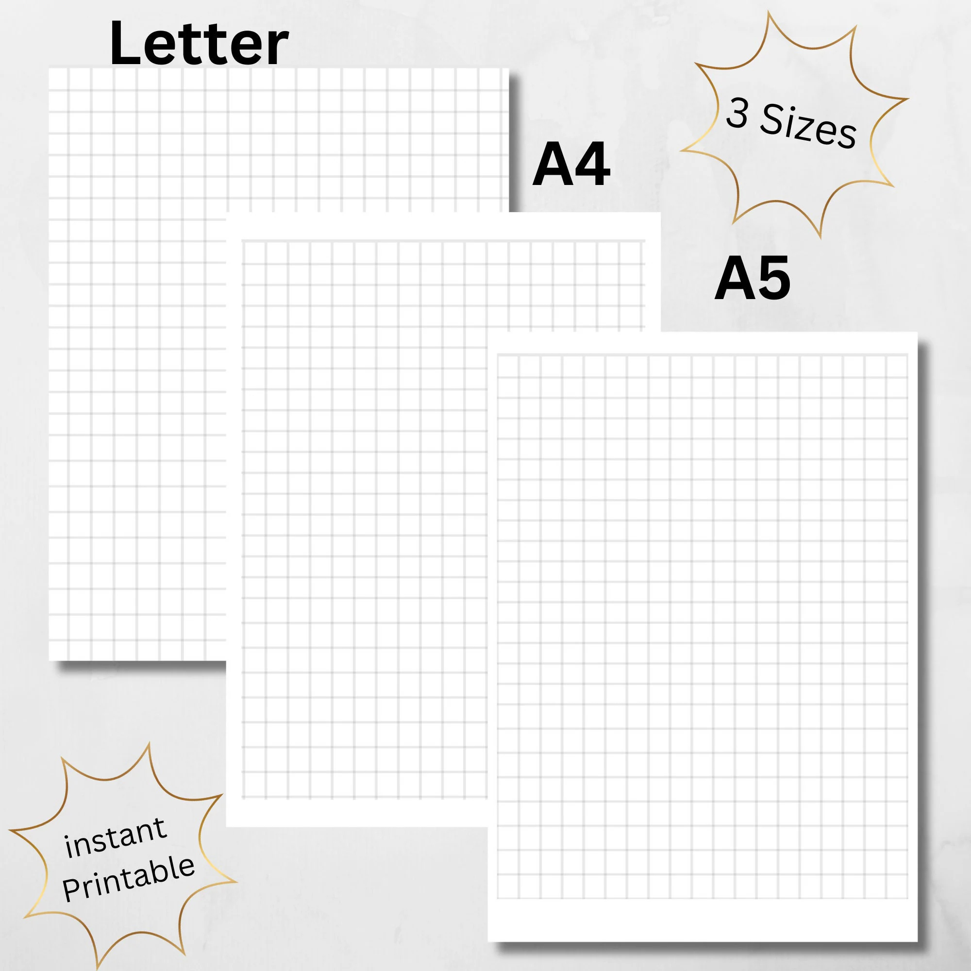 Printable Graph Paper Bundle graph Grid Paper a4 Graph Paper a5 Graph Paper us Graph Paper Etsy