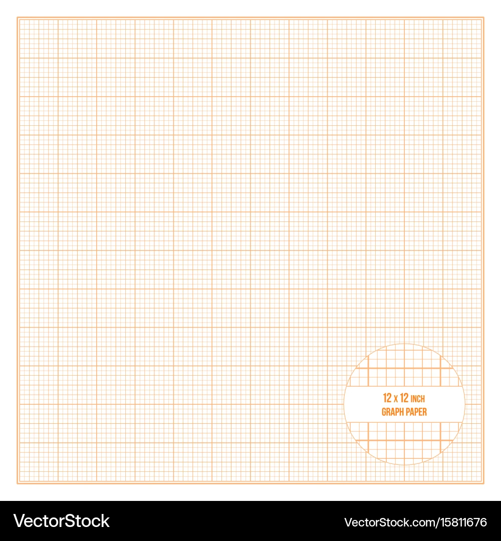 printable graph paper inch size royalty free vector image