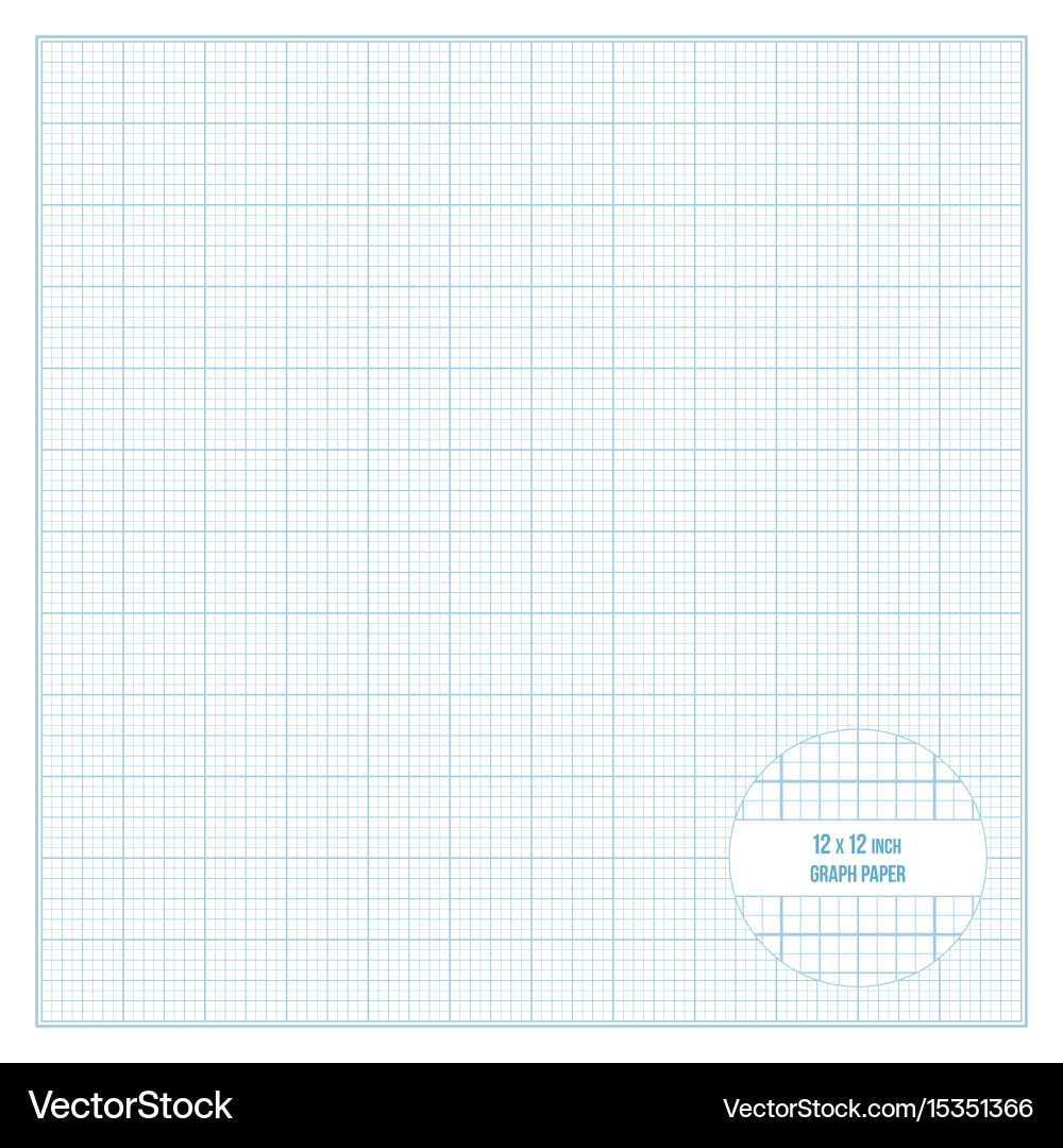 Printable Graph Paper Inch Size Royalty Free Vector Image