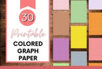Printable Lined Colored Graph Paper Made By Teachers
