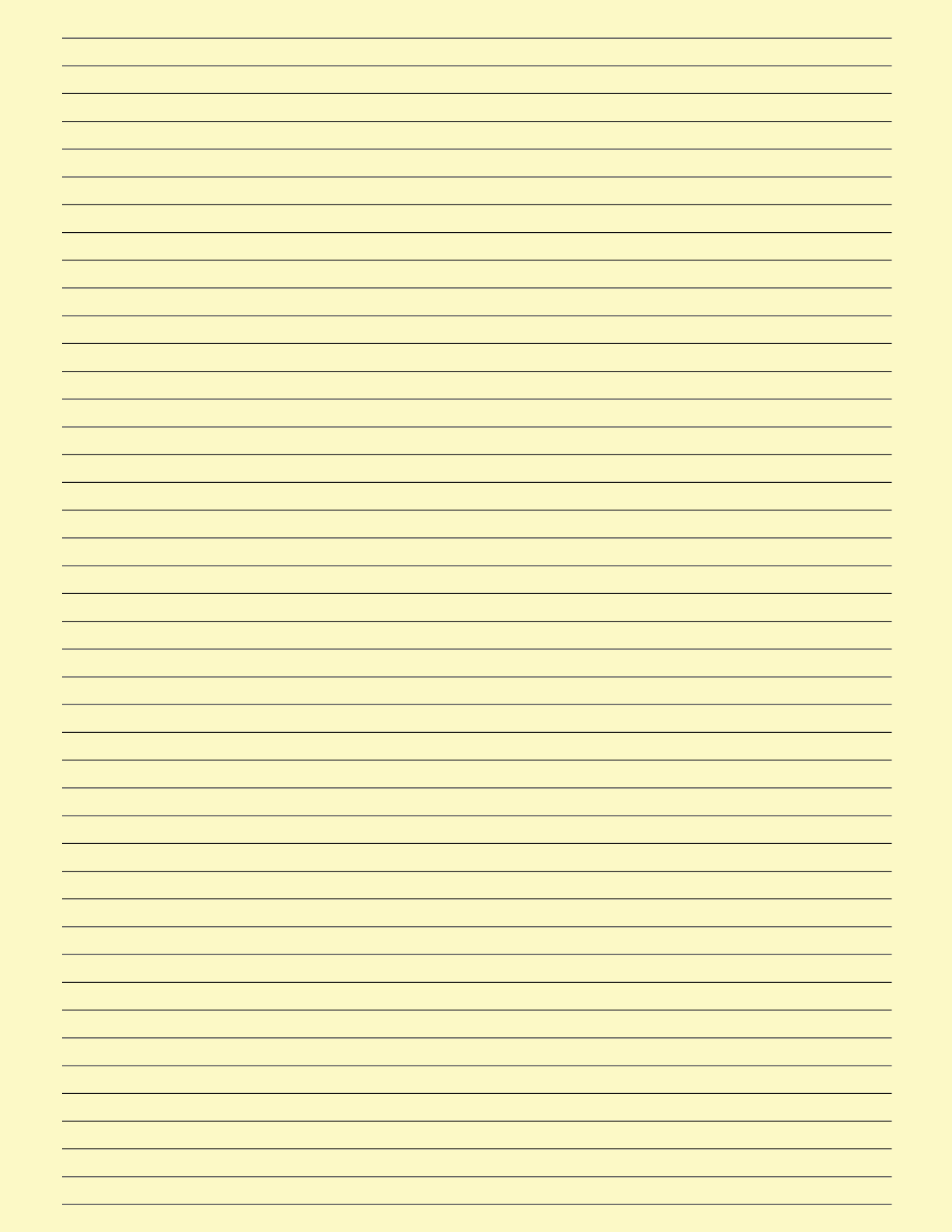 Printable Lined Paper Free to Print