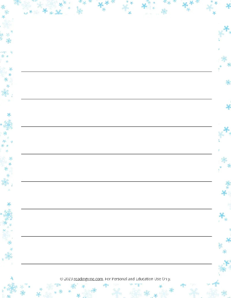 Printable Lined Writing Paper Template