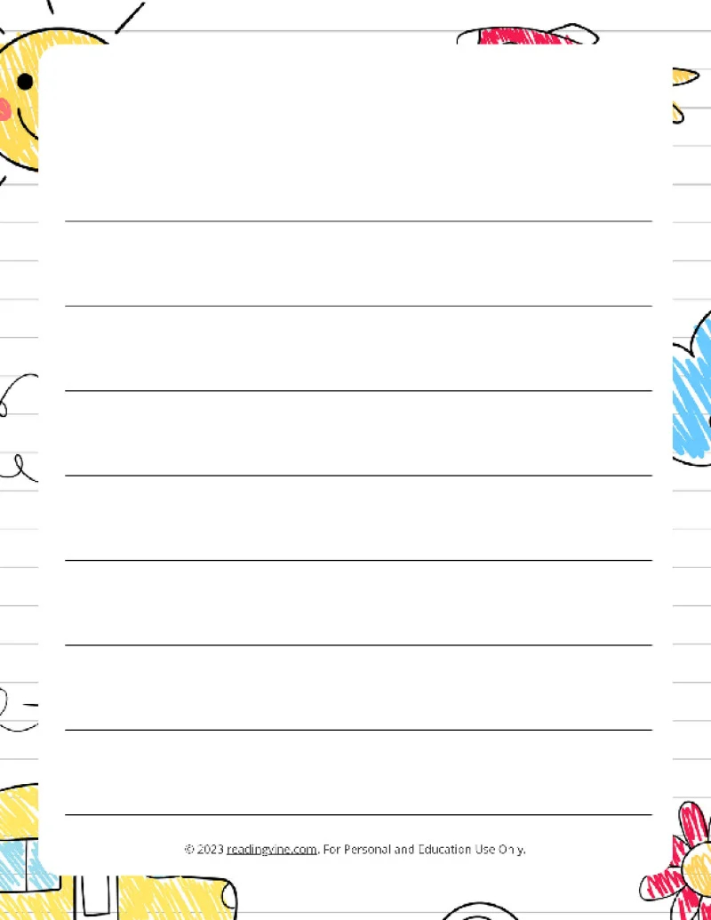 Kindergarten Ruled Paper Printable