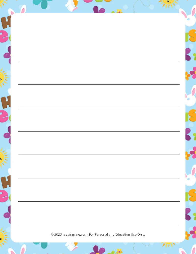 Printable Lined Paper Over 100 Writing Paper Designs