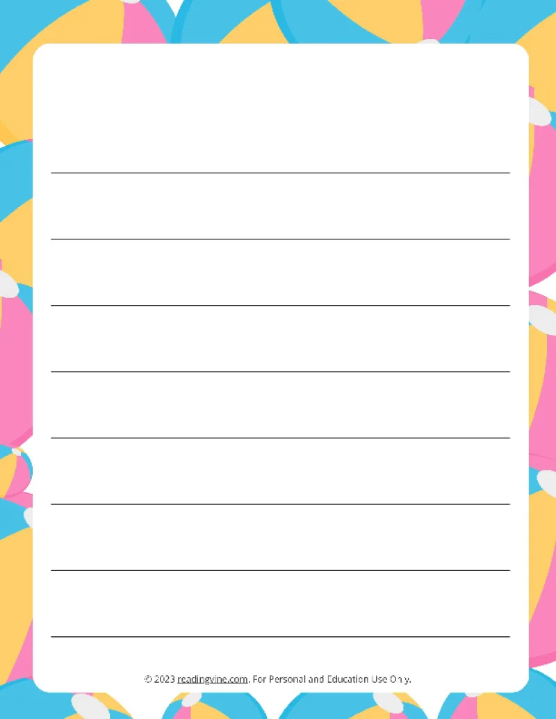 Printable Lined Paper Over 100 Writing Paper Designs