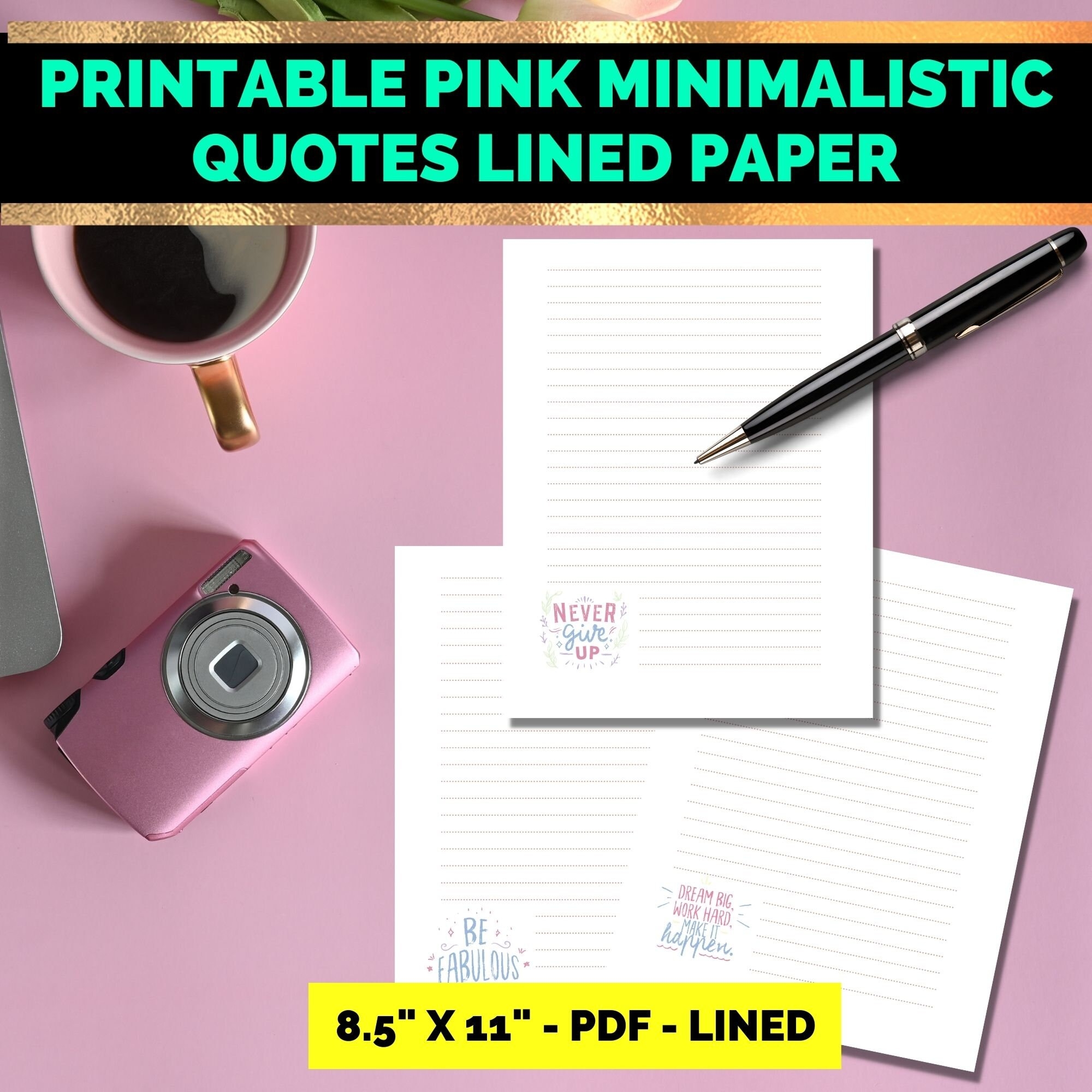 Big Lined Paper Printable