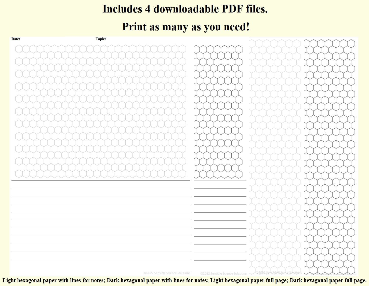 Printable Organic Chemistry Paper Hexagon Paper Lined Paper Worksheets Library