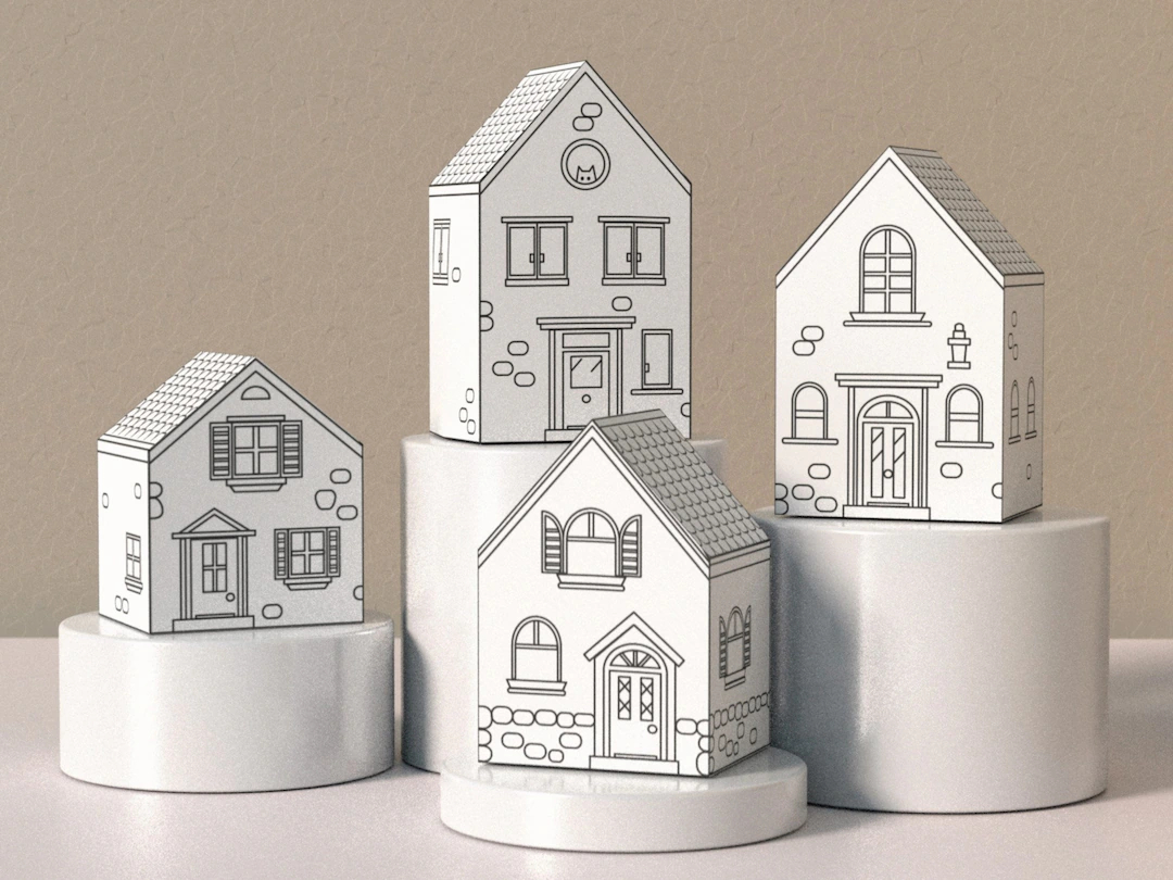 Paper House Template Printable PDF