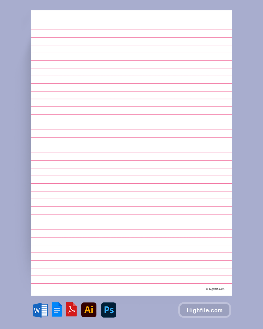 Printable Notebook Paper PDF