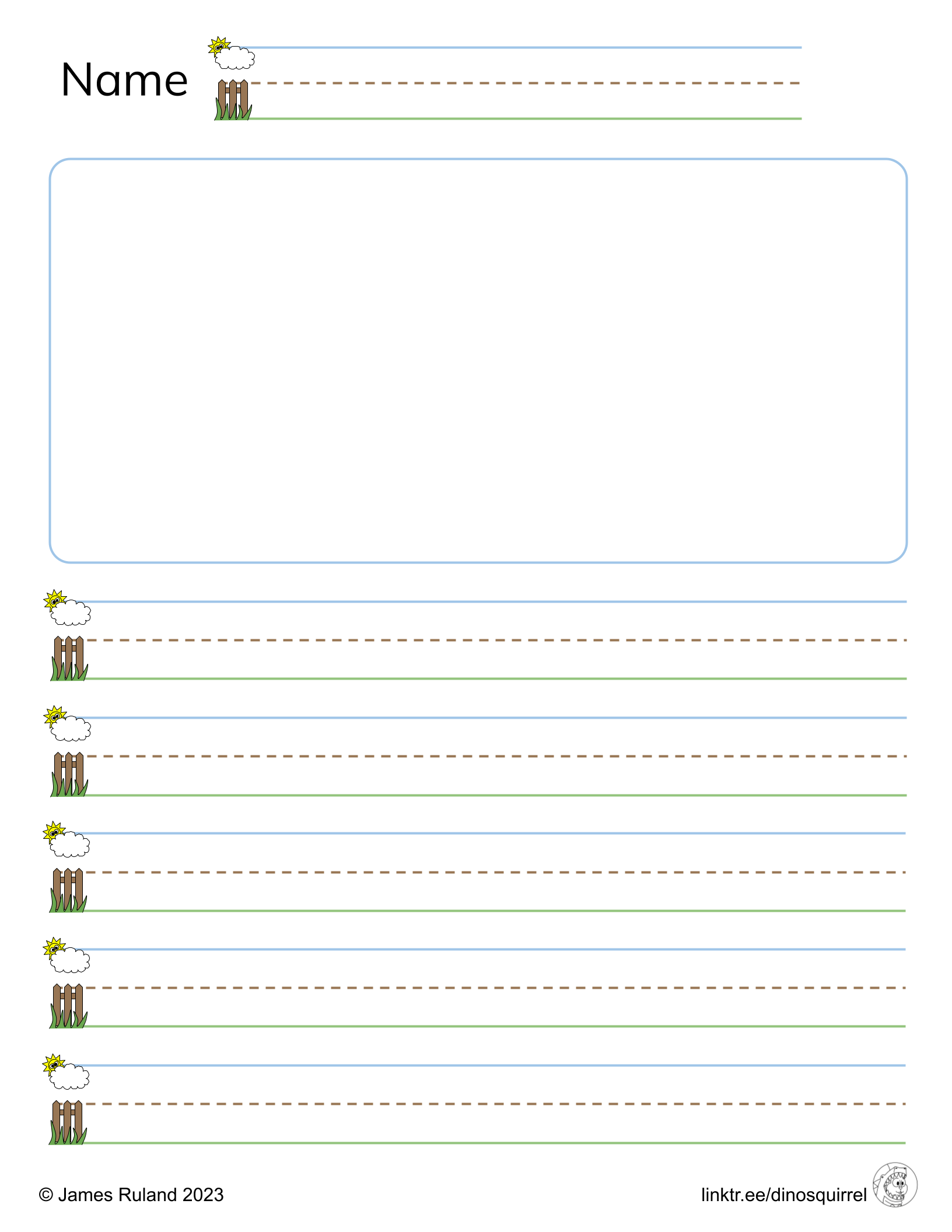 Printable Writing Paper Manuscript