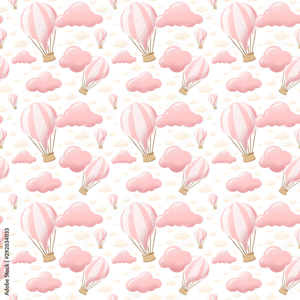 Printable Scrapbook Paper Design For Baby Girl For First Year Projects Stock Illustration Adobe Stock