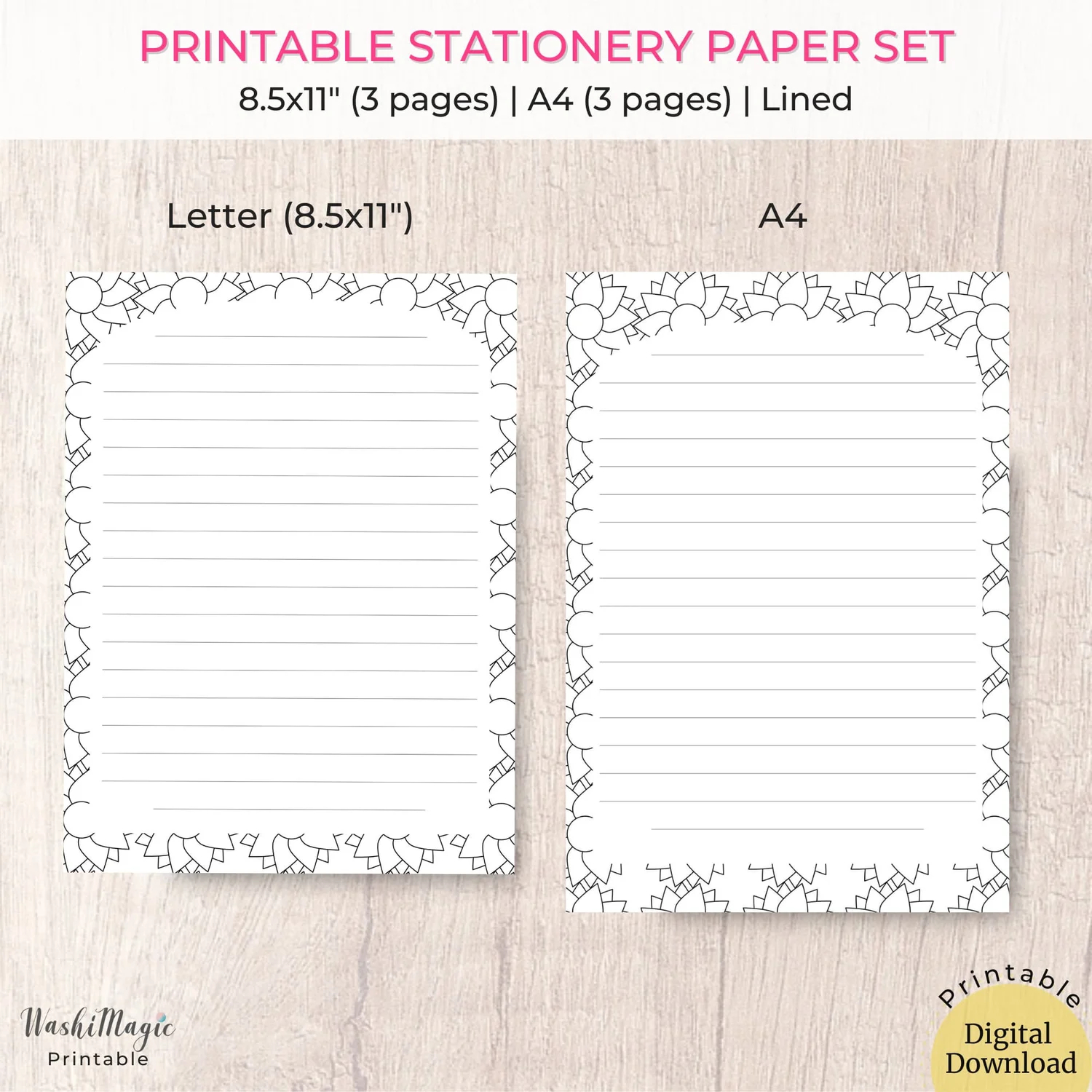 Lined Paper Printable 8.5X11