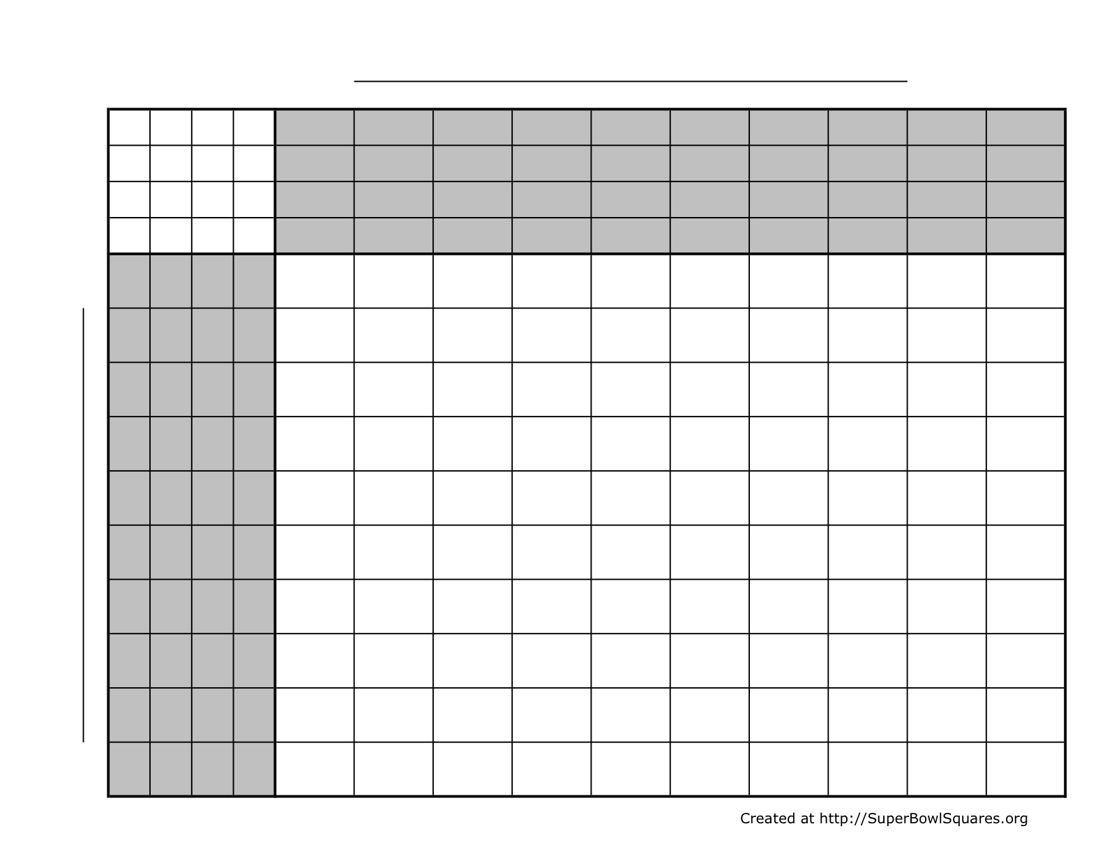 Printable Super Bowl Squares Sheets
