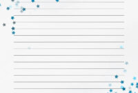 Printable Writing Paper Stars Lined And Unlined Us Letter Size Etsy