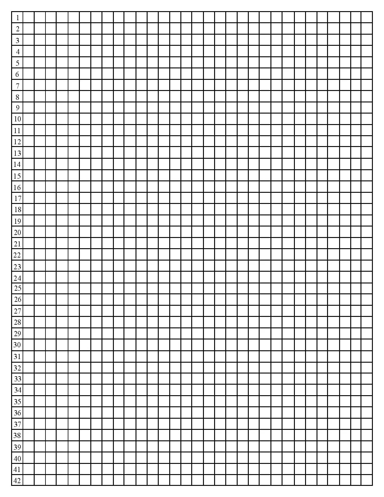 quarter inch graph paper with line numbers etsy