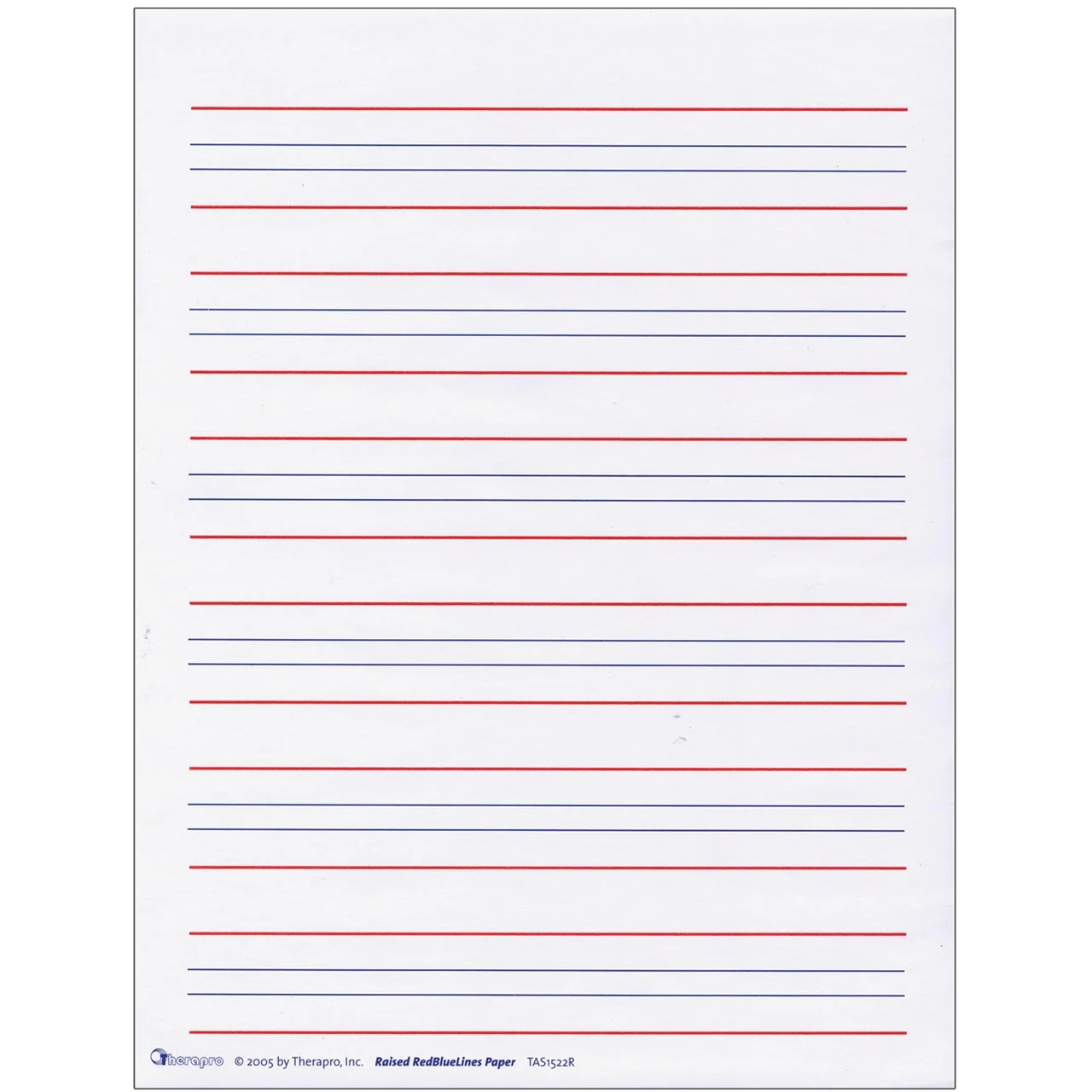 Raised Line Writing Paper Red And Blue Lines Package Of 50 Walmart