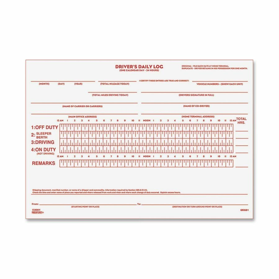 Rediform Driver s Daily Log Book