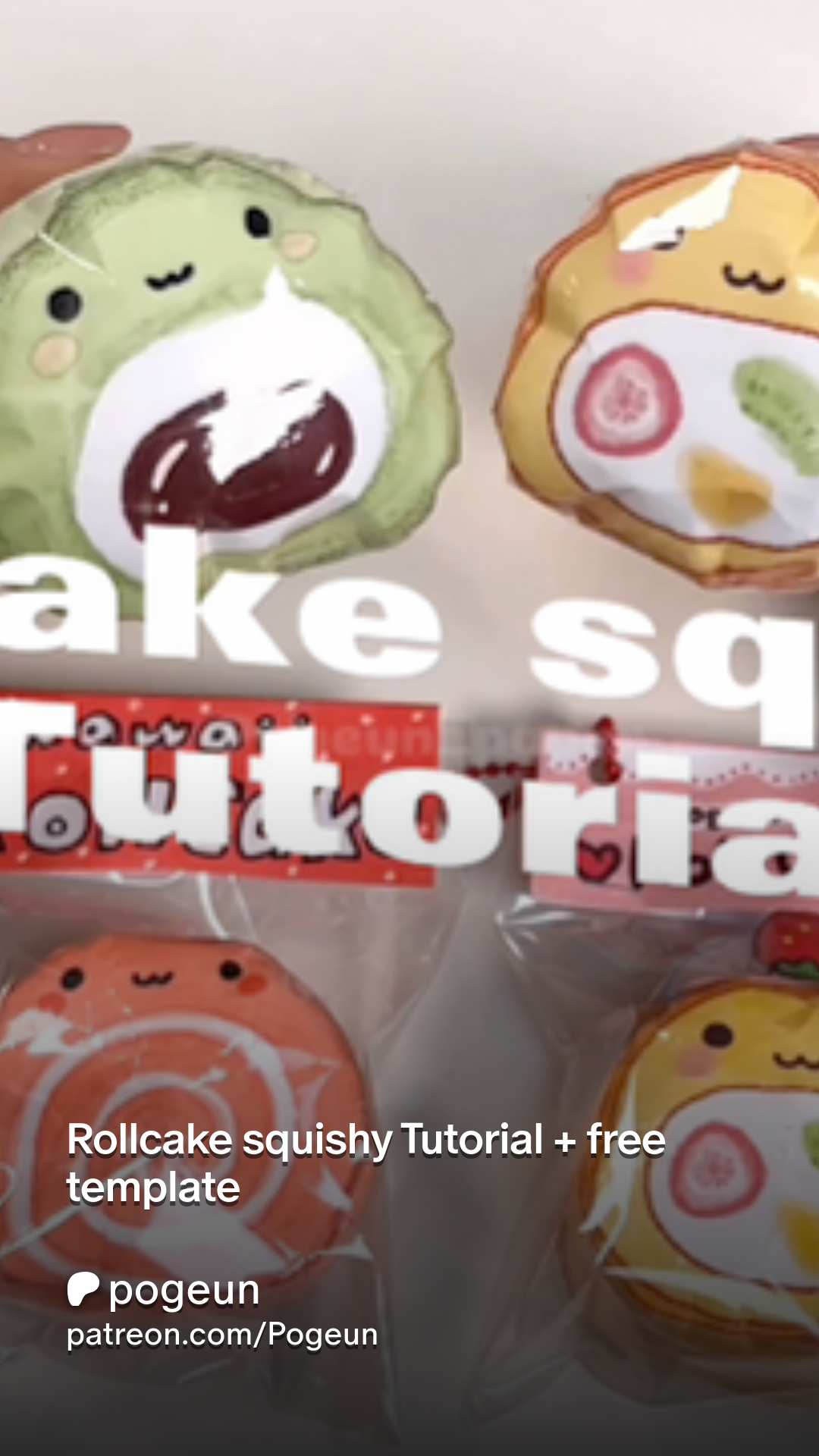 Rollcake Squishy Tutorial Free Template Patreon