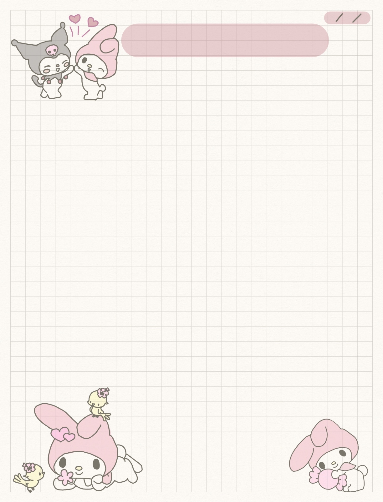 Sanrio Note Template Notability Gallery