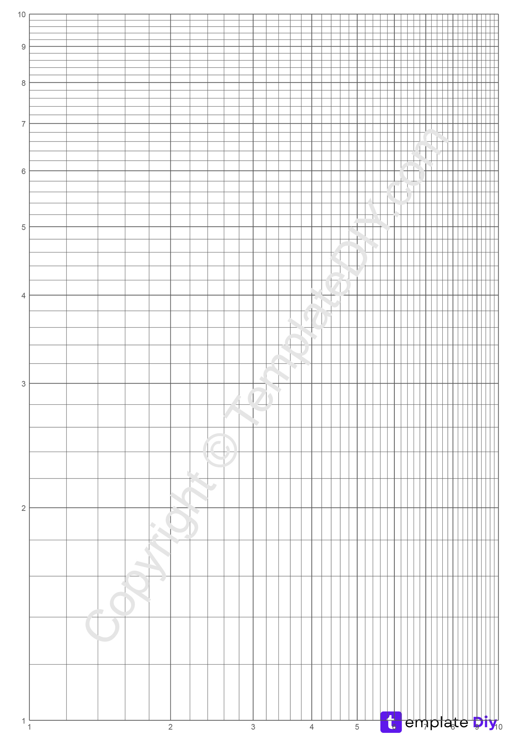semi log graph paper grid paper printable template in pdf